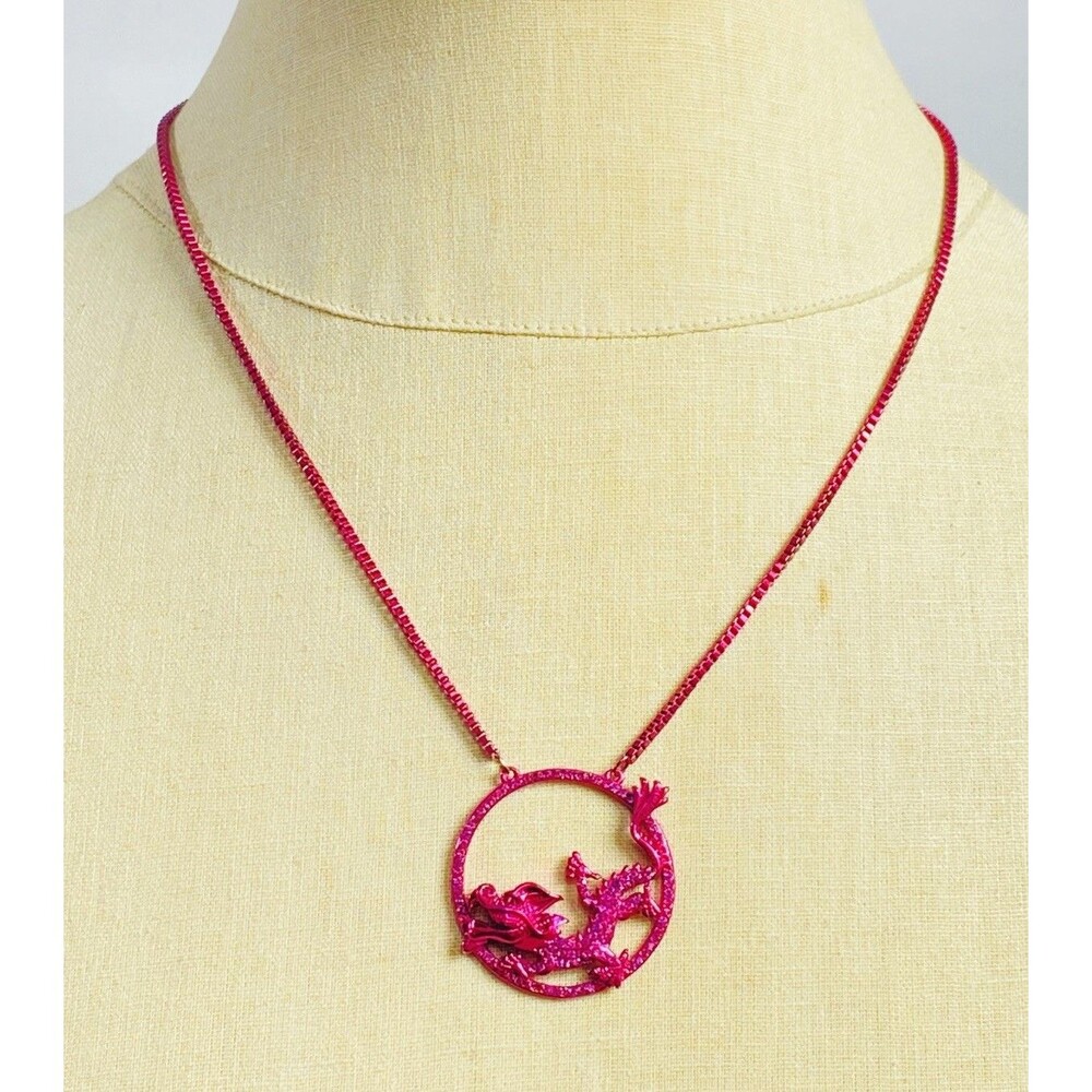 Purple Dragon Necklace 23”